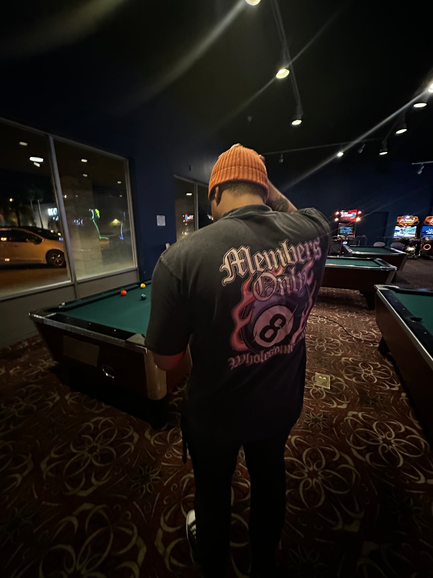 WF Black washed Members only T