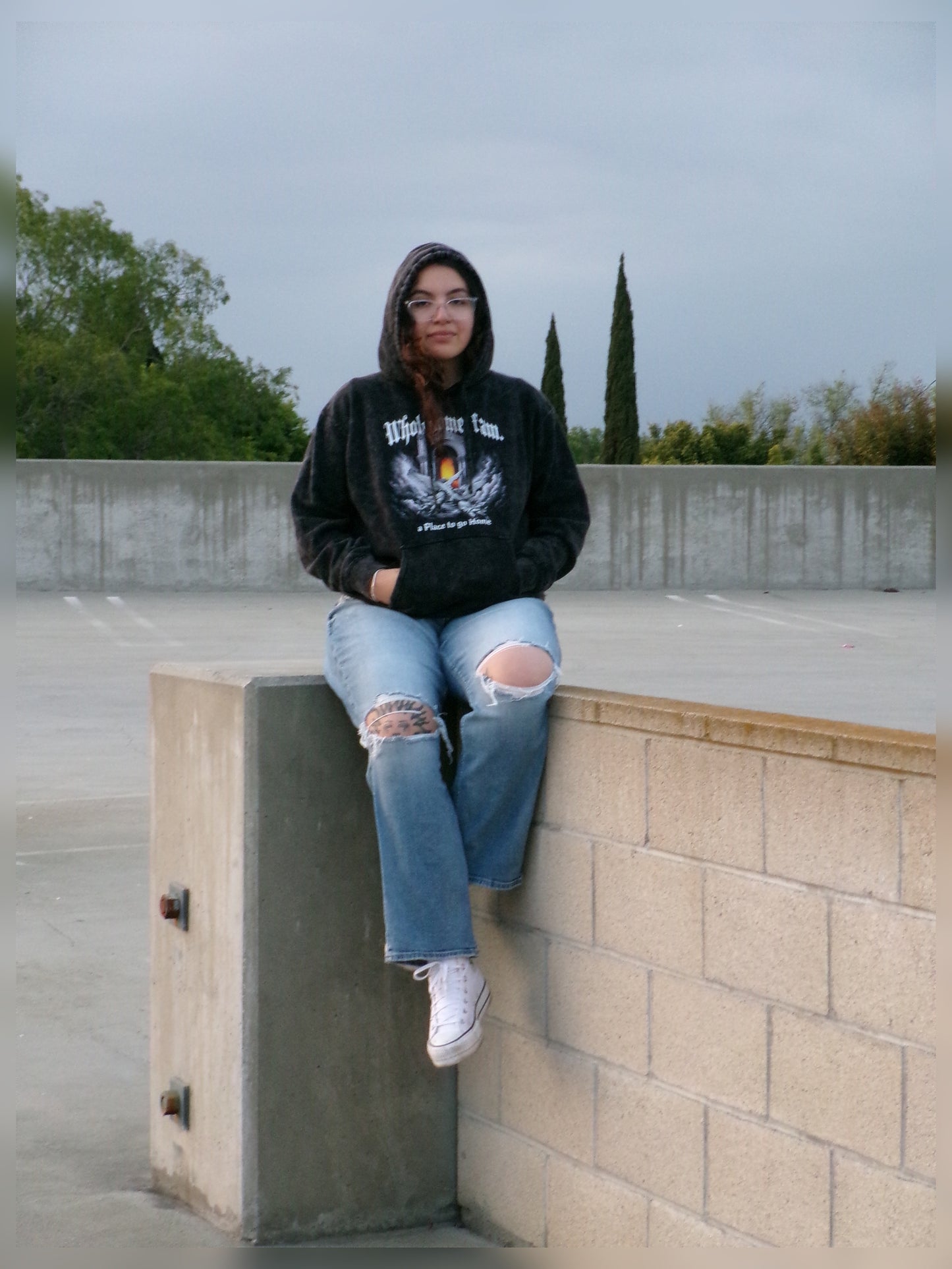 BLACK ACID HOODIE