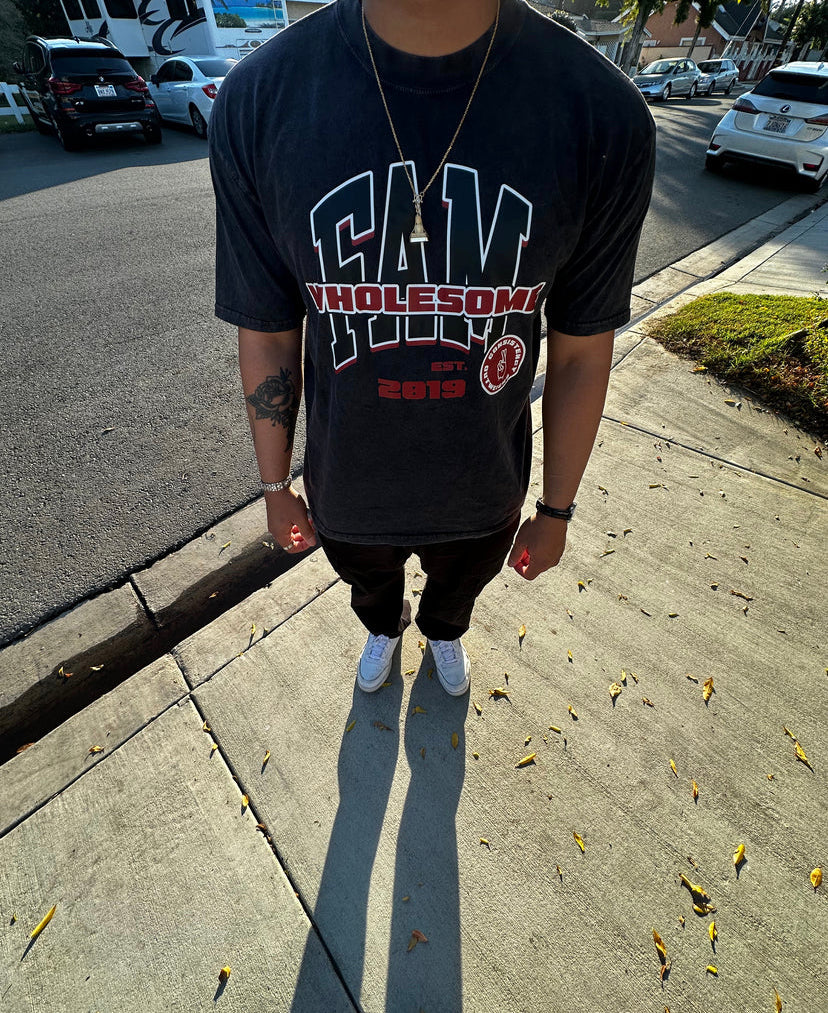 WF Black vintage washed tee