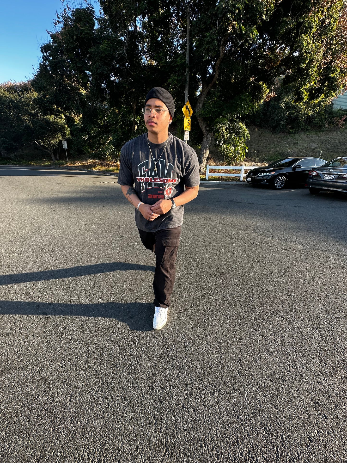 WF Black vintage washed tee