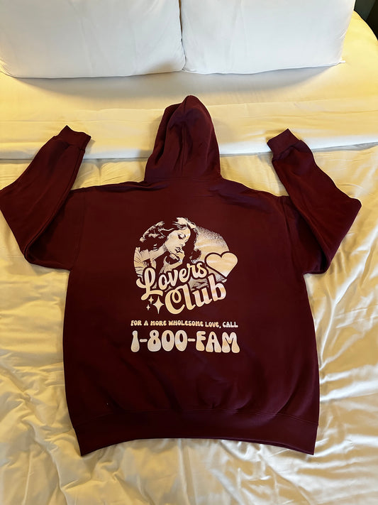 LOVERS CLUB HOODIE Burgundy